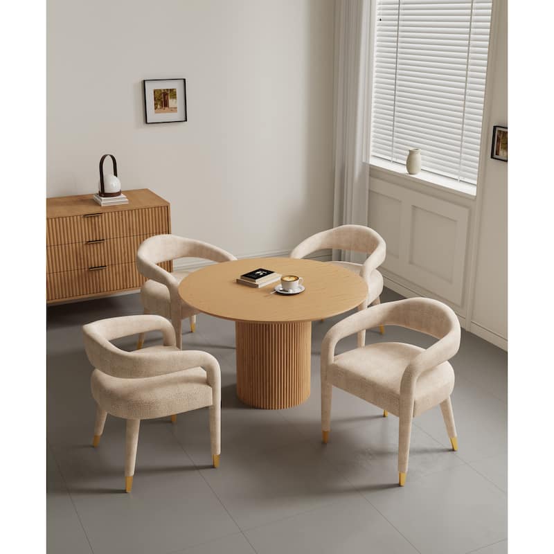 Manhattan Comfort 5-Piece Hathaway Modern 47.24 Solid Wood Round Dining Set