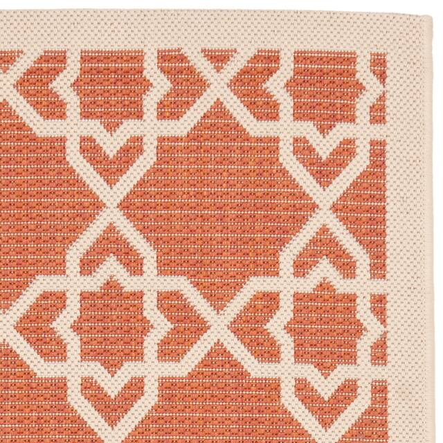 SAFAVIEH Courtyard Lawanda Trellis Indoor/ Outdoor Waterproof Patio Backyard Rug