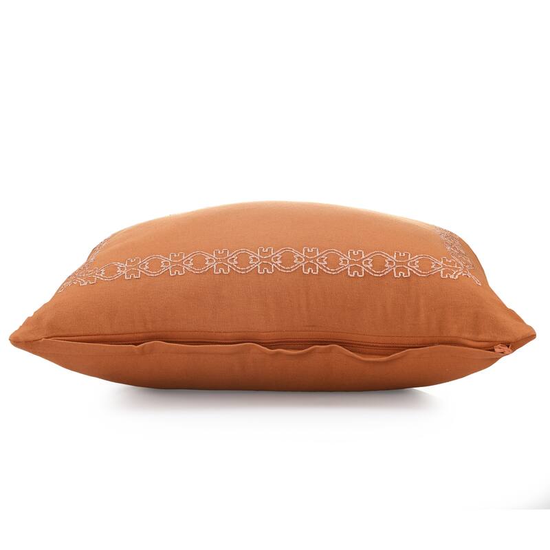 Sevita Dainty and Delicate Embroidered Border Throw Pillow