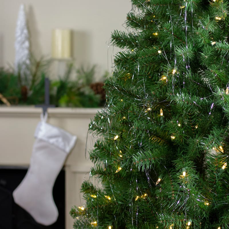 1000ct Silver Tinsel Icicle Strands - 18" Christmas Decorations