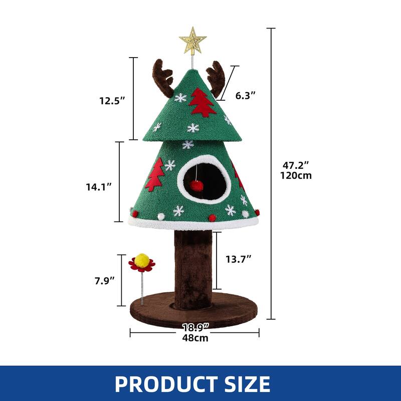 Christmas-Themed Cat Tree