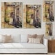 preview thumbnail 4 of 3, Designart 'Rustic and Idyllic Italian VIllage' Country Print on Natural Pine Wood