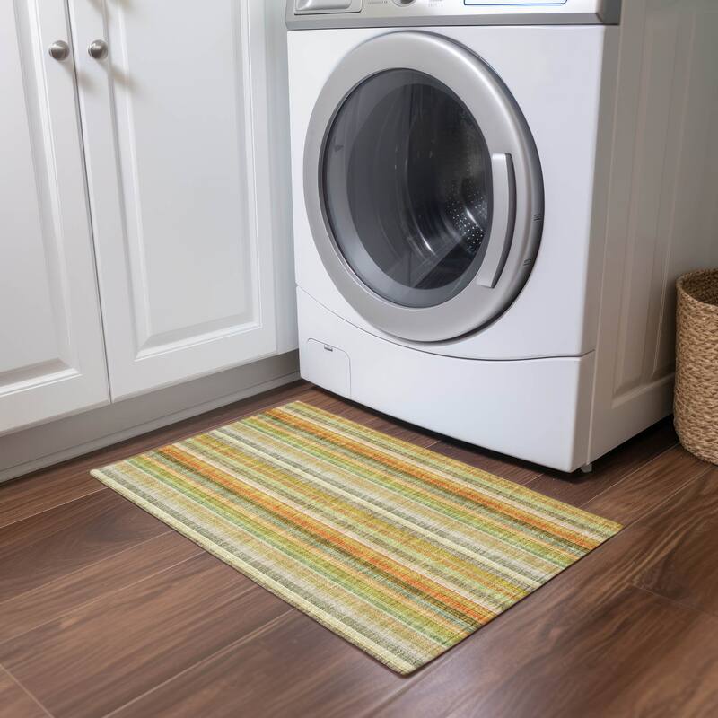Bato Stripe Weather Resistant Versatile Elegance Outdoor Rug