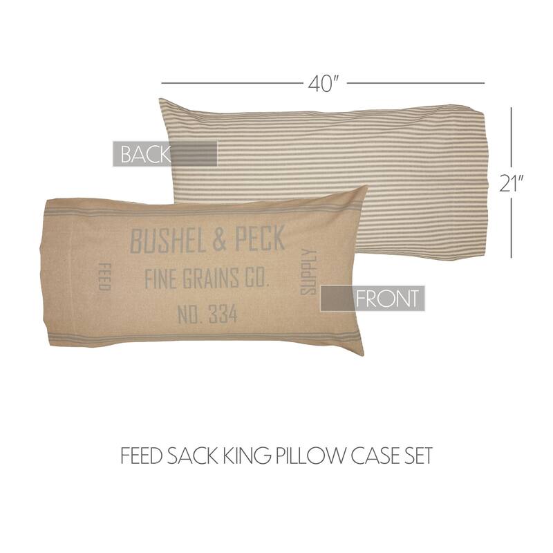Grace Feed Sack Pillow Case Set