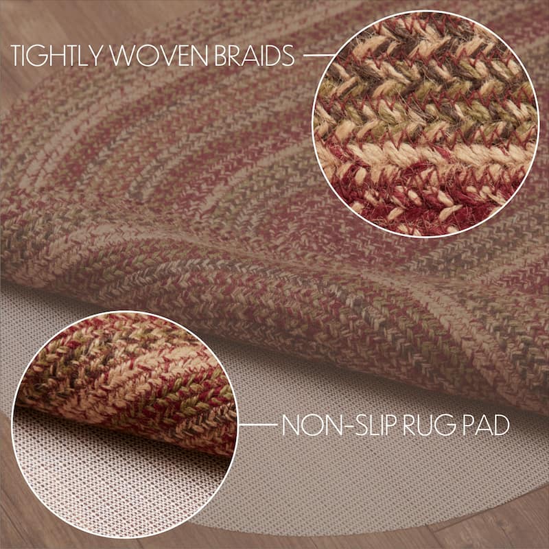 Cider Mill Jute Rug Oval w/ Pad 27x48 - 27" x 48" Oval