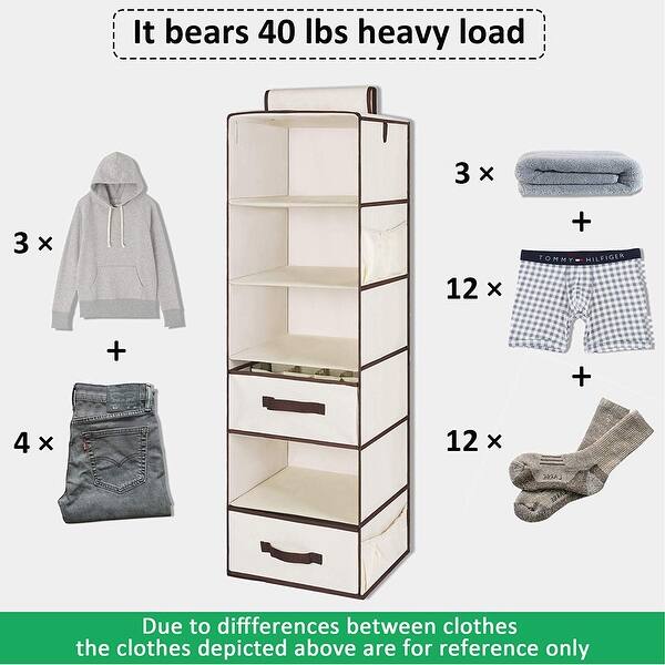 Shop Storageworks 6 Shelf Hanging Closet Organizers With 1 Drawer