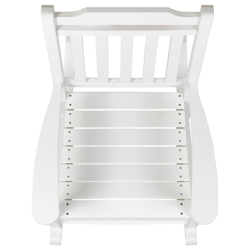All-Weather Rocking Chair in Faux Wood - Patio and Backyard Furniture