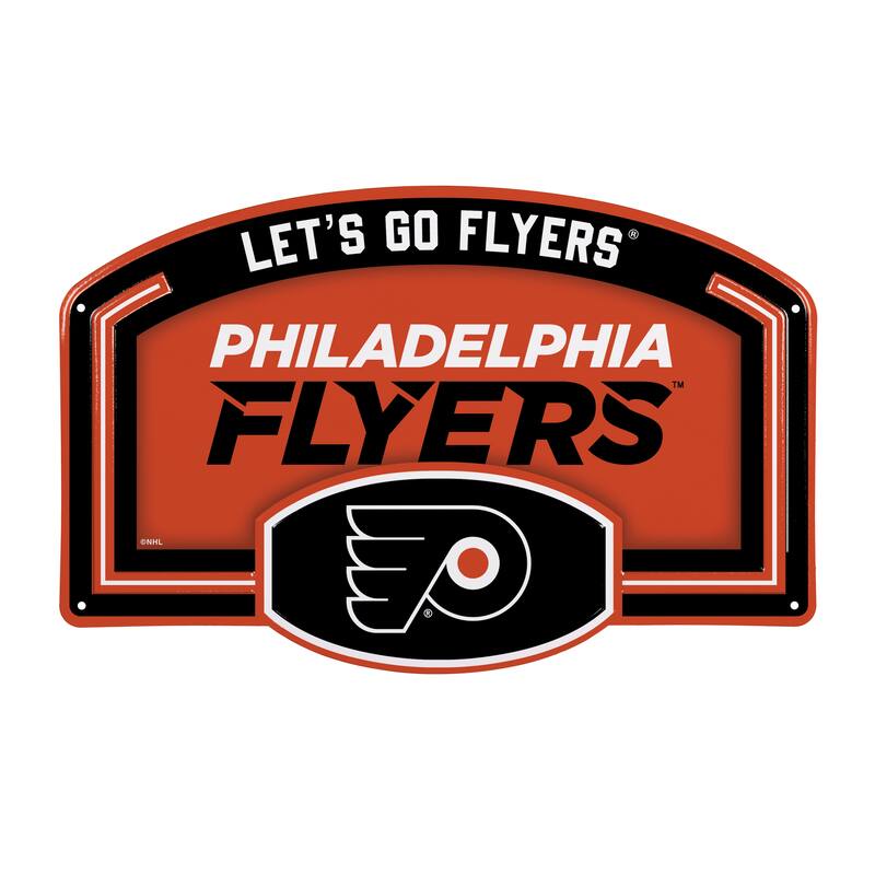 Philadelphia Flyers Embossed Steel Wall Sign, 11" x 17"