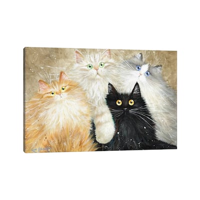 iCanvas "Die Flauschige Bande (The Fluffy Gang)" by Kim Haskins Canvas Print