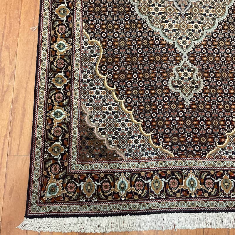 HERAT ORIENTAL Handmade Fine Tabriz Fish Wool Rug - 3'4" x 5'2"
