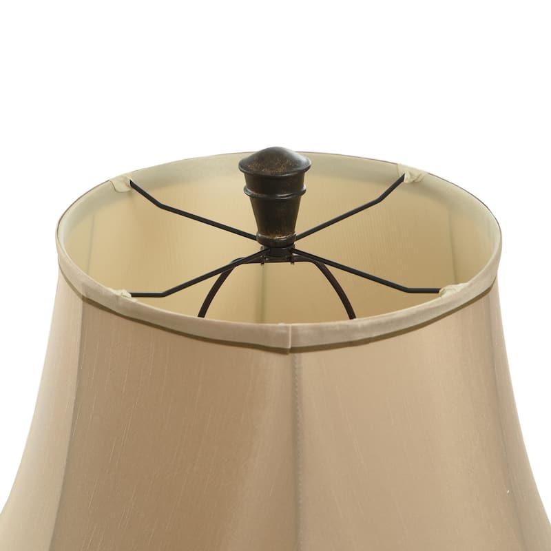 StyleCraft Majestic Gold Table Lamp - Cream Fabric Shade
