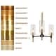 preview thumbnail 13 of 13, Modern 3-Light Black Gold Chandelier Pendant Light with Glass Shades Kitchen Island Light for Dining Room
