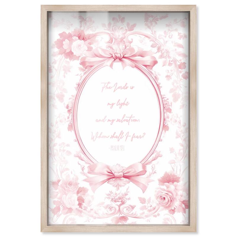 My Light Pink Shadowbox by Art Remedy - Natural - 10" x 15"