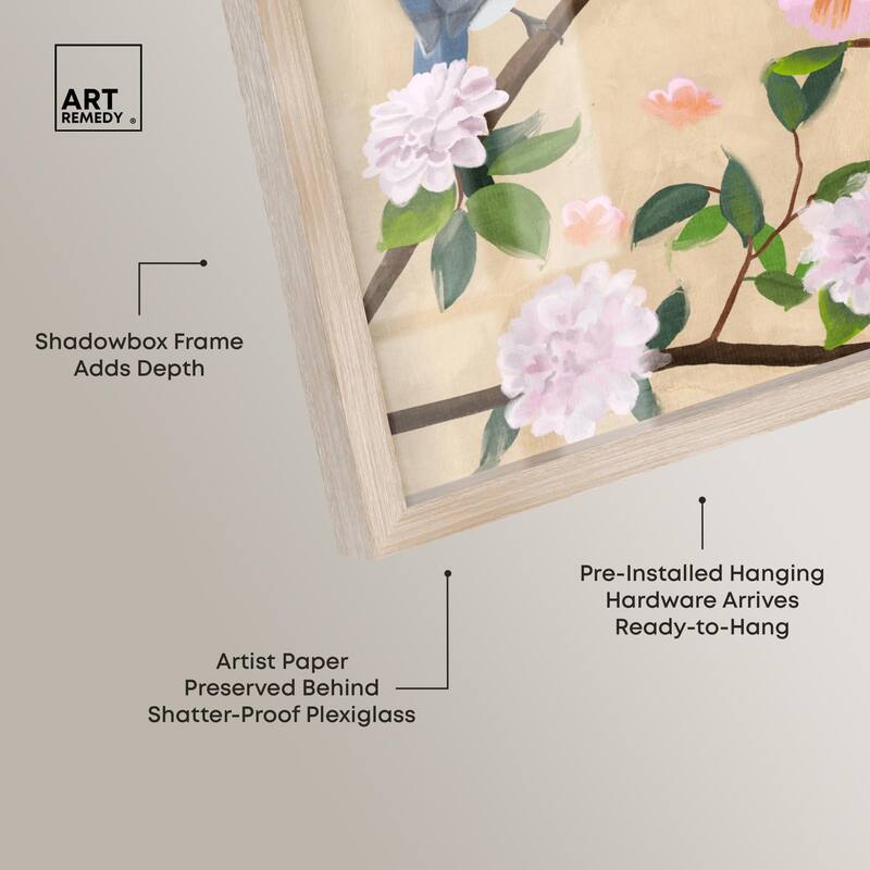 Birds Cuddle Shadowbox by Art Remedy