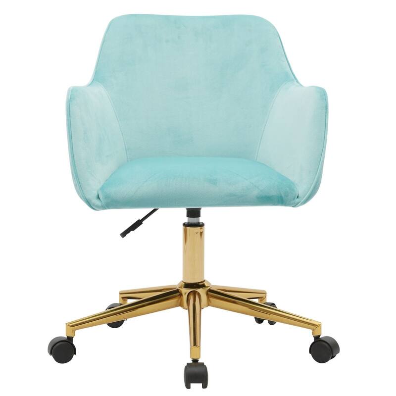 Velvet Adjustable Height Home Office Swivel Chair with Universal Wheel