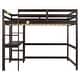 preview thumbnail 14 of 14, Espresso Full Loft Bed with Desk and Shelves