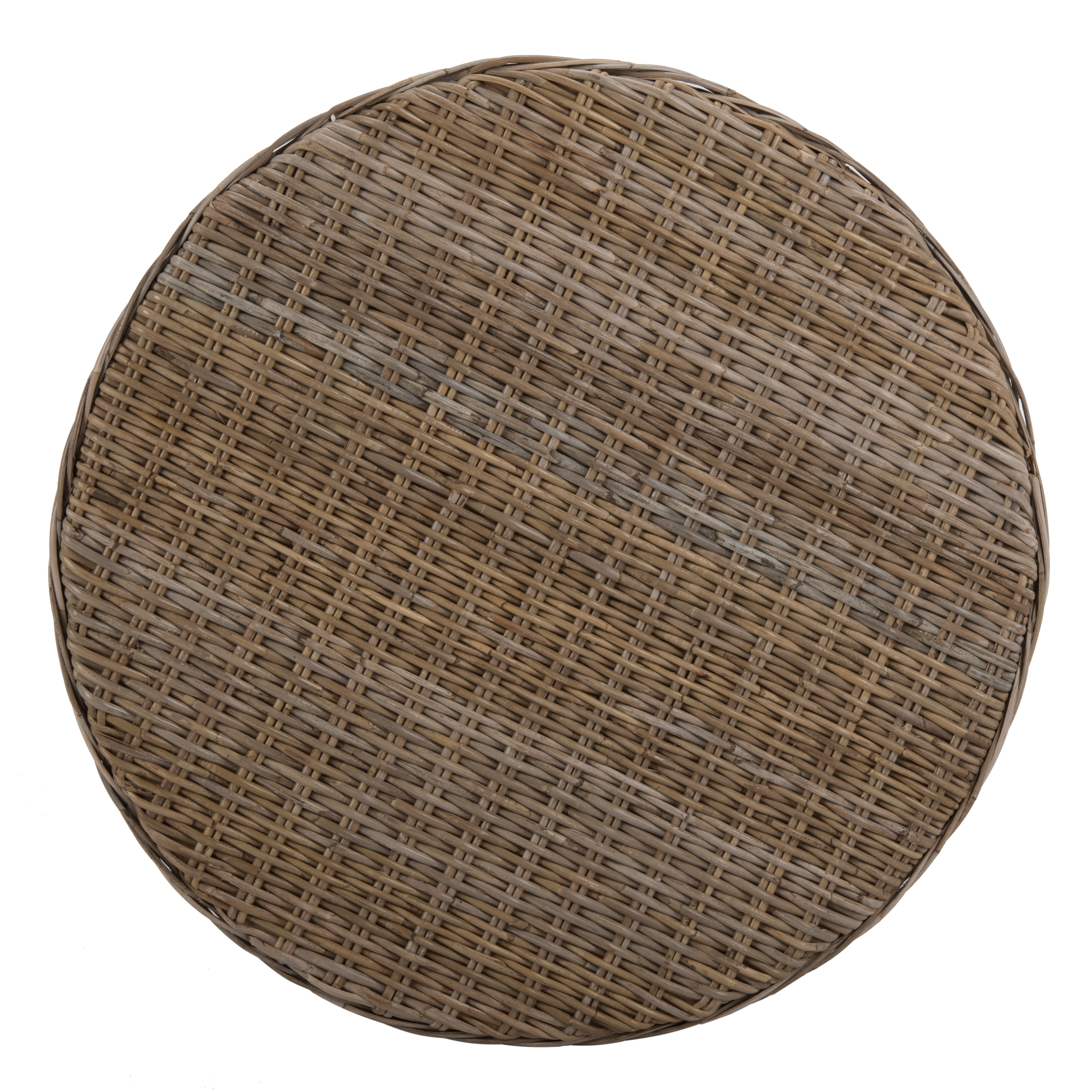 SAFAVIEH Ruxton Dark Brown Wicker Ottoman On Sale Bed Bath