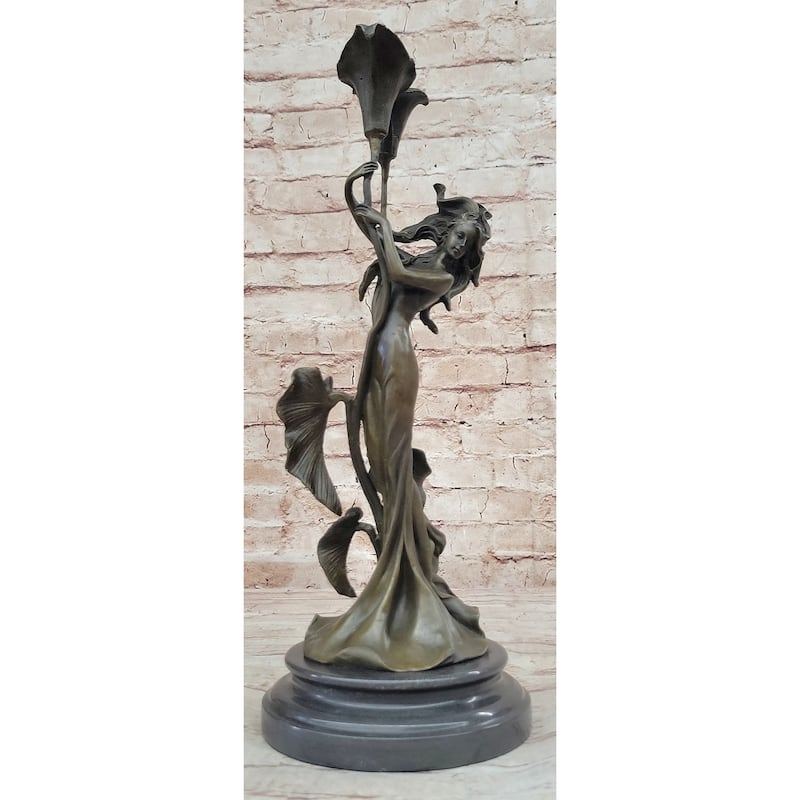 Art Deco Sculpture Goddess Of Beauty Woman Bronze Statue Figurine Hot Cast Sale