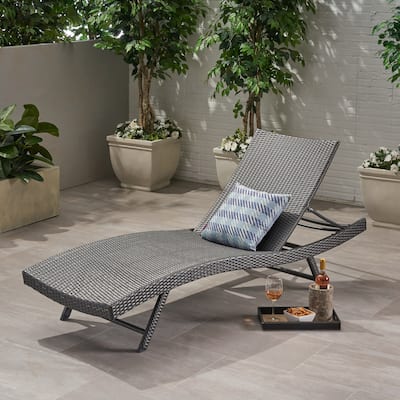 Kauai Outdoor Wicker Chaise Lounge by Christopher Knight Home