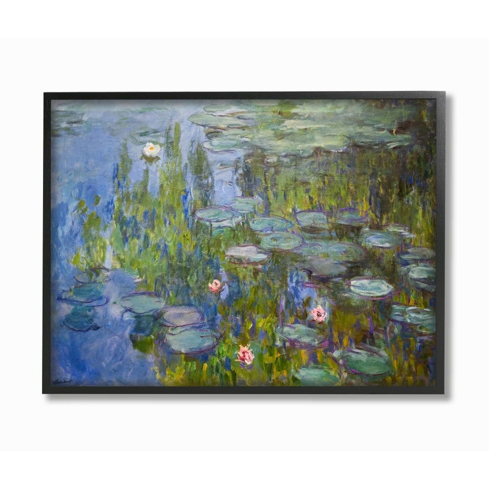 Stupell Monet Impressionist Lilly Pad Pond Painting, 11 x 14, Design By Artist Claude Monet - Multi-Color