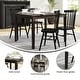 preview thumbnail 15 of 18, Classic Wood Dining Table with Offset Tapered Legs
