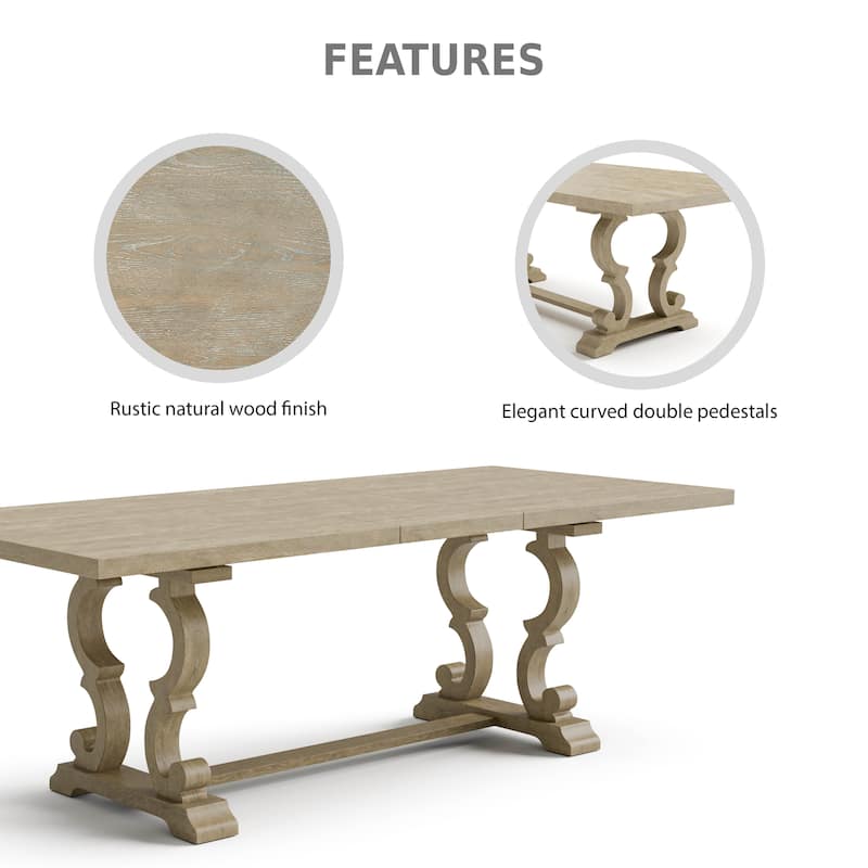 The Gray Barn Windswept Rustic 90-inch Wood Expandable Dining Table