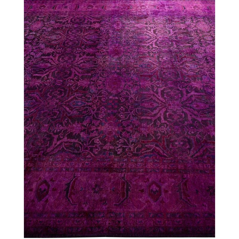 Fine Vibrance One-of-a-Kind Hand-Knotted Area Rug - Pink, 8' 0" x 10' 1" - 8' 0" x 10' 1"