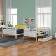 preview thumbnail 3 of 7, White Twin over Full Bunk Bed with Ladder & Storage Drawers