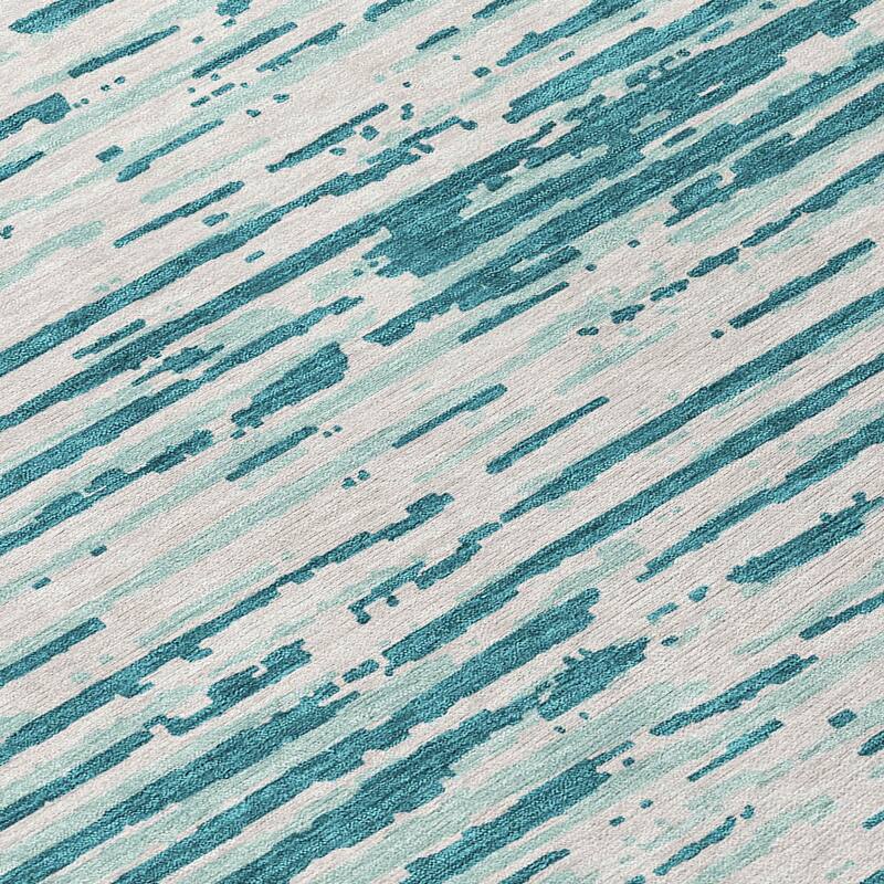 Machine Washable Indoor/ Outdoor Ombre Chantille Abstract Rug