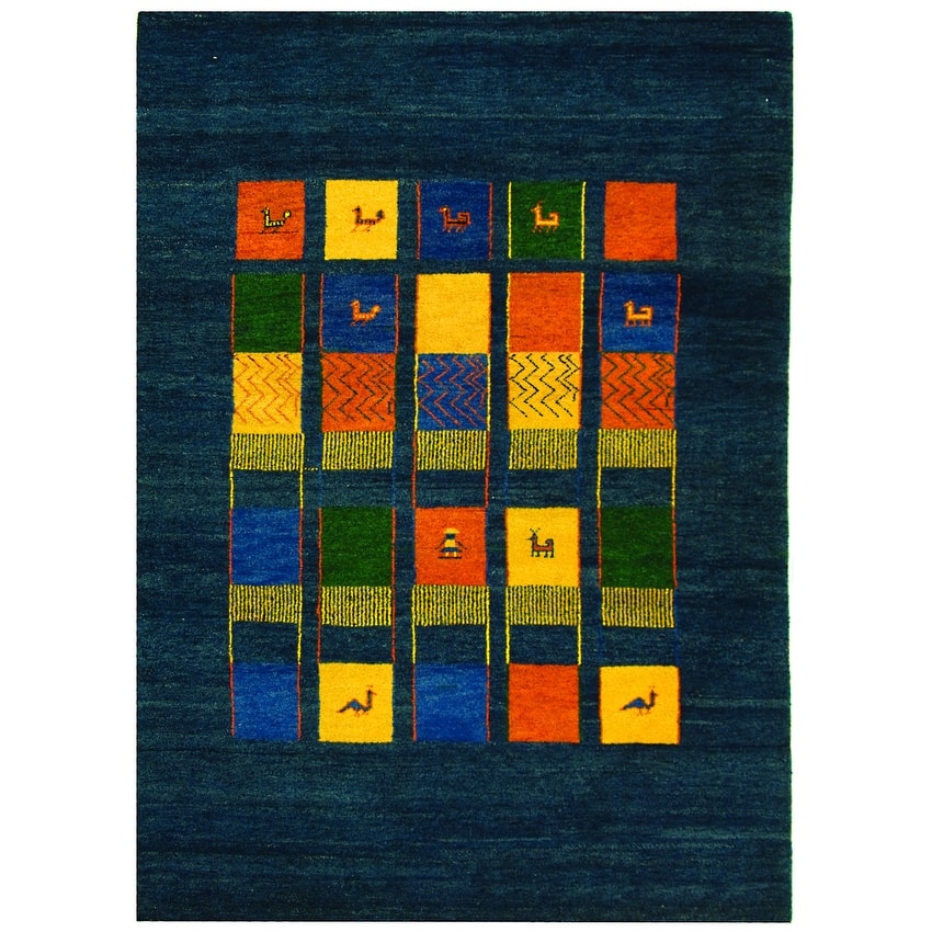 SAFAVIEH Hand-knotted Gabbeh Afsaneh Traditional Wool Rug - 4' x 6'