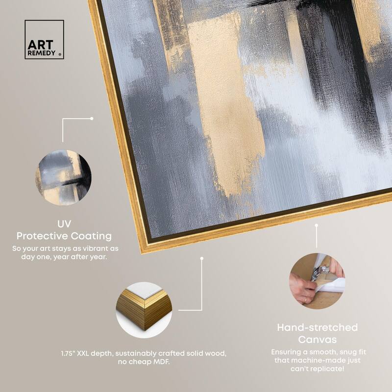 Onyx and Aureolin I Canvas by Art Remedy