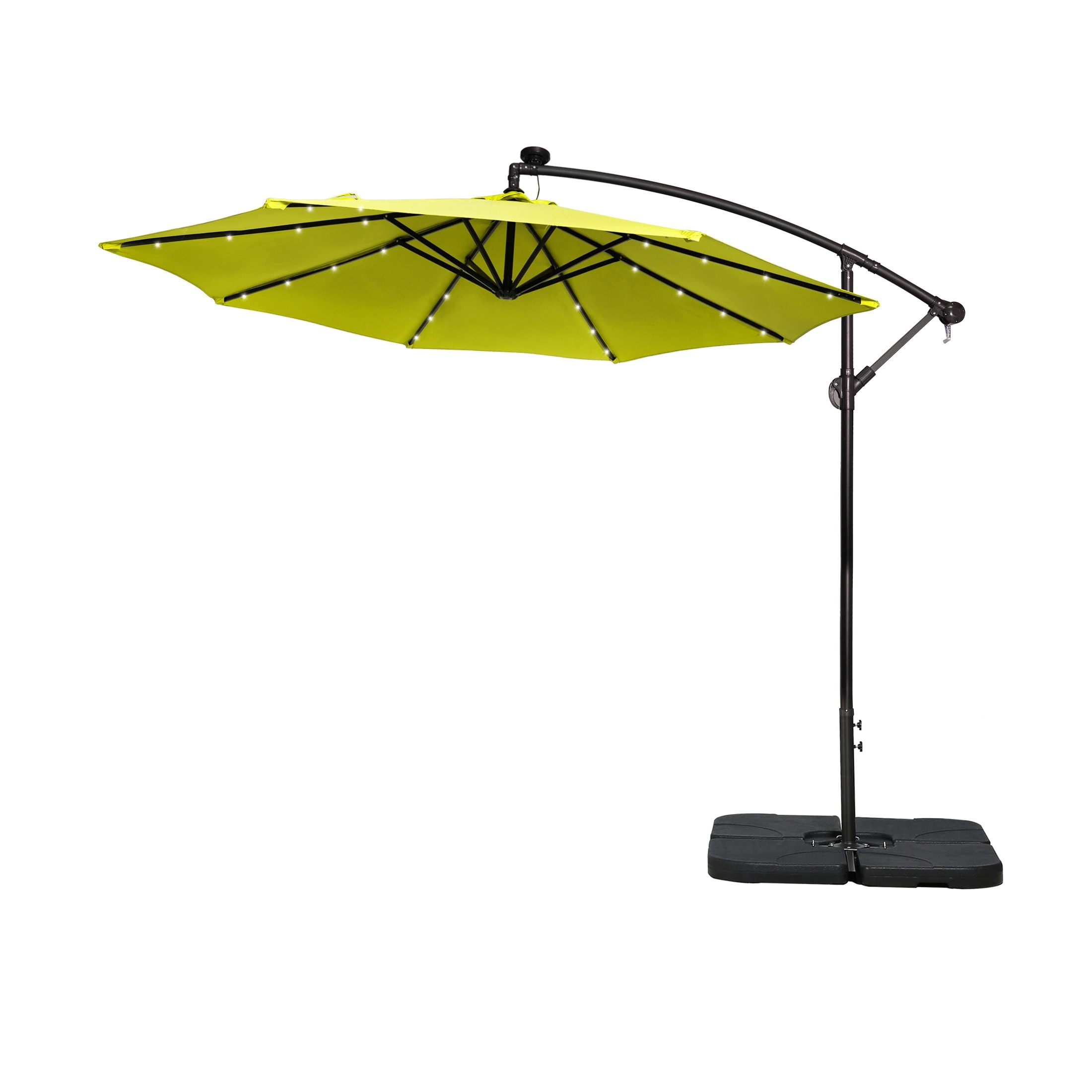 10 foot offset patio umbrella with solar lights 373.99 Best Choice Products 10ft LED Hanging Outdoor Market w/ Adjustable Tilt 79 inch(H)Weight Costway 10 Ft Patio Solar