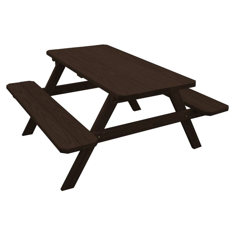 Pine 5' Picnic Table with Attached Benches