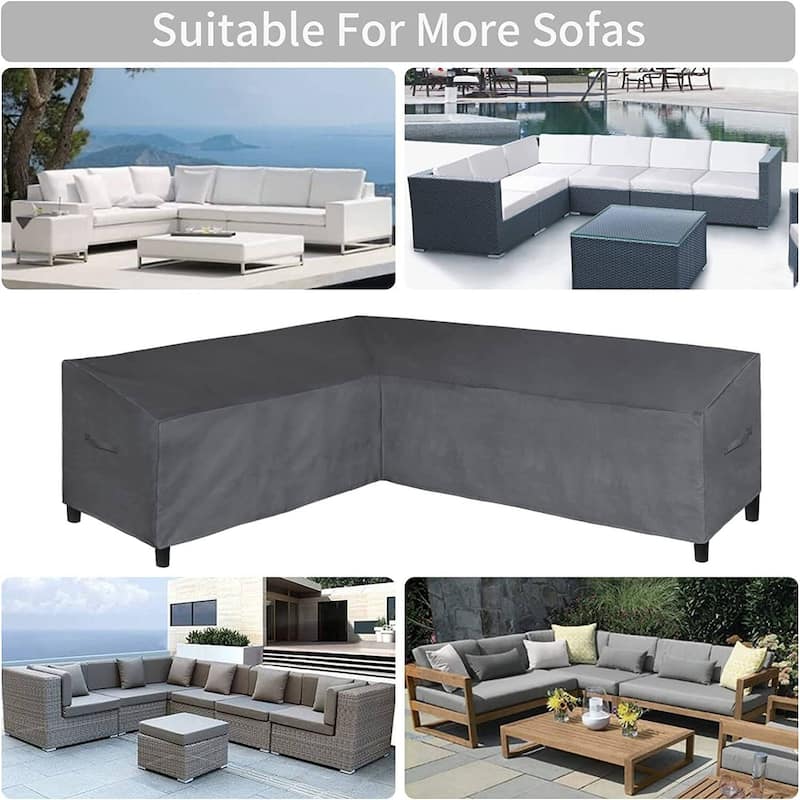 L-Shaped Sectional Sofa Cover Waterproof Outdoor Sectional Cover