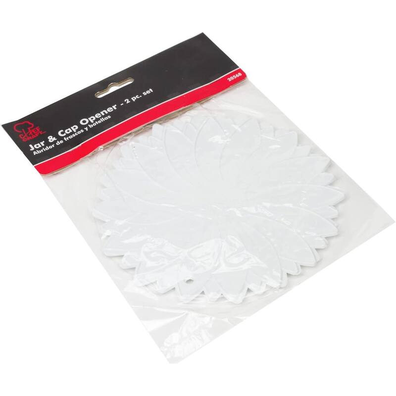 Chef Craft 2pc Classic Plastic Jar Opener Set - Easily Open Slipper Jar & Bottle Lids