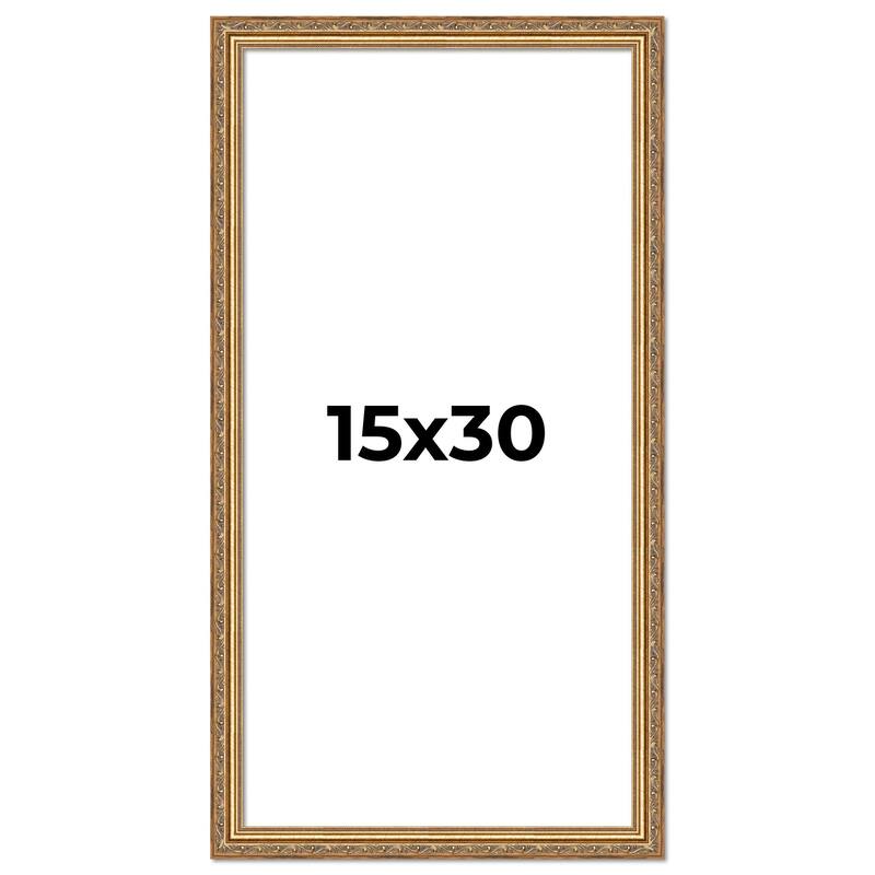15x30 Frame Red Solid Wood Picture Frame Width 1.75 Inches | Interior Frame Depth 1 13/16 Inches