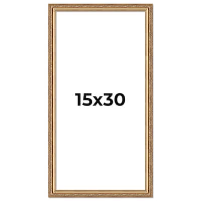 15x30 Frame Red Solid Wood Picture Frame Width 1.75 Inches | Interior Frame Depth 1 13/16 Inches