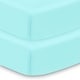 preview thumbnail 29 of 41, BreathableBaby All-in-One Fitted Sheet & Waterproof Cover for 52" x 28" Crib Mattress (2-Pack) Blue Green Aqua