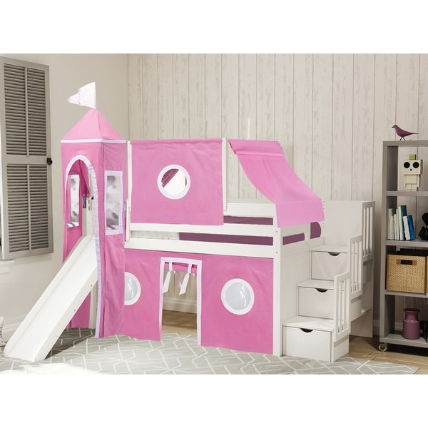 princess castle bunk bed with slide