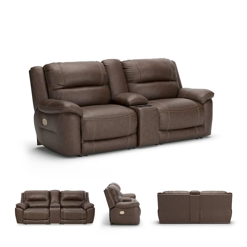 Signature Design by Ashley Dunleith 3-Piece Power Reclining Sectional Loveseat with Console