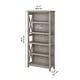 preview thumbnail 68 of 72, Bush Furniture Key West Tall 5 Shelf Bookcase with Adjustable Shelves