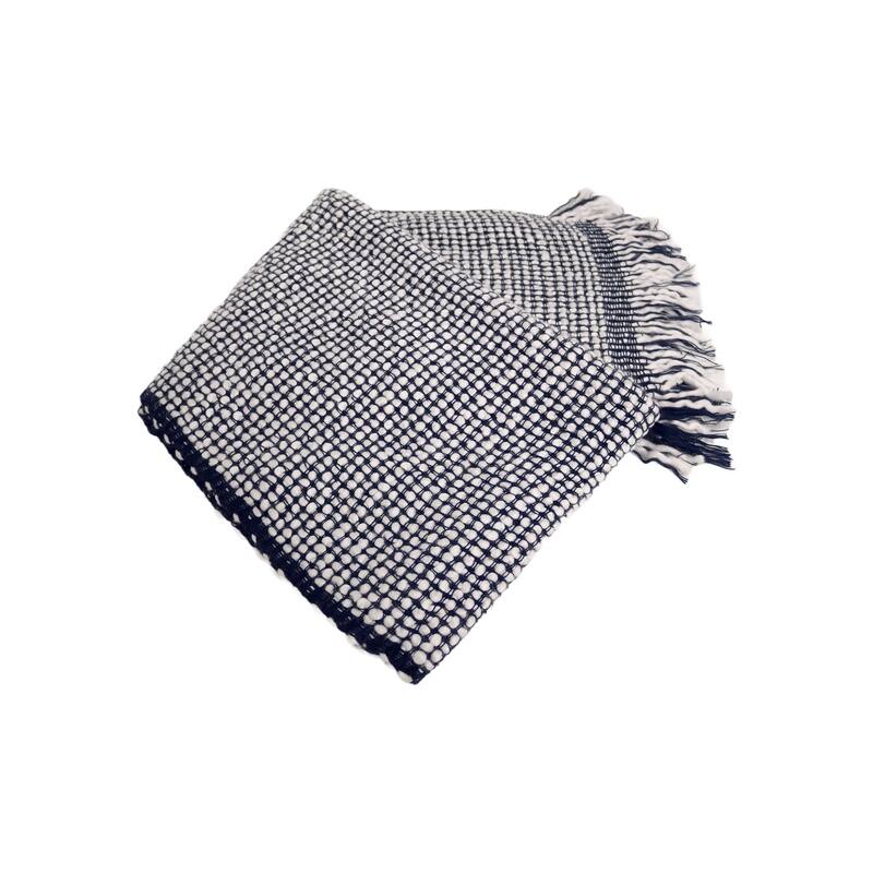 Home&Manor Handcrafted 100% Wool Throw Blanket