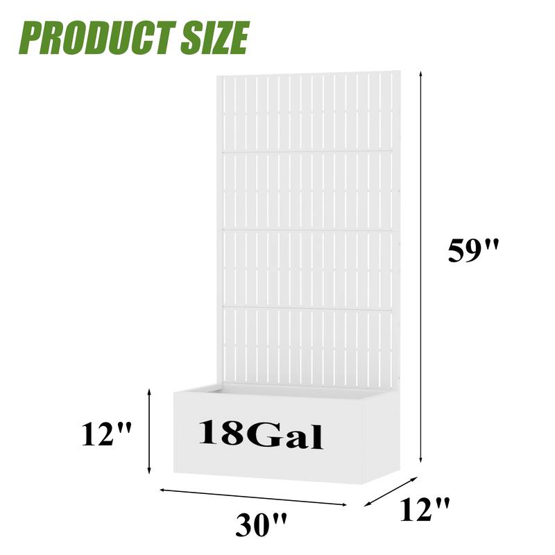 Raised Garden Bed Planter with Trellis Movable Planter Box with Lockable Wheels