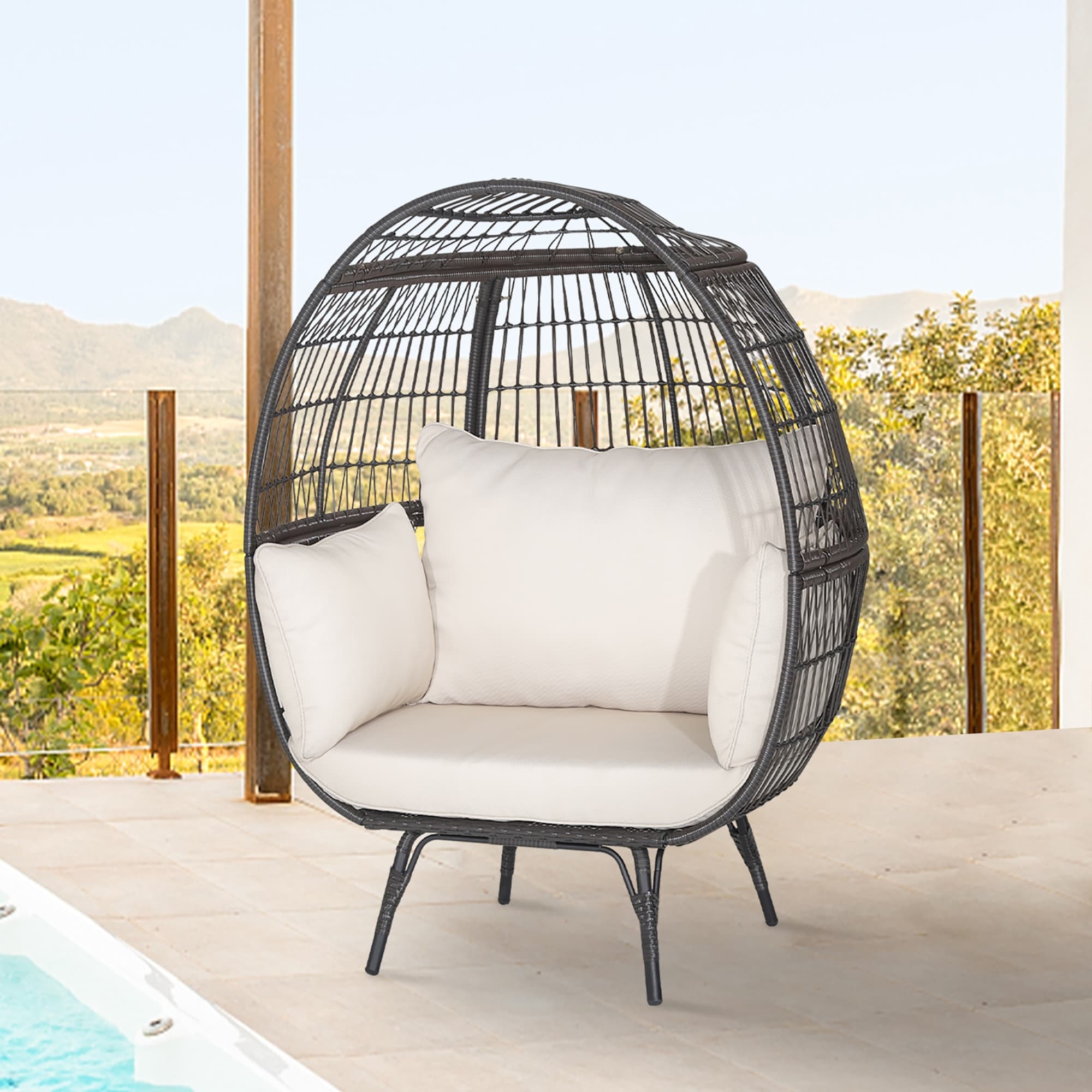 Oversized outdoor wicker chairs cheap