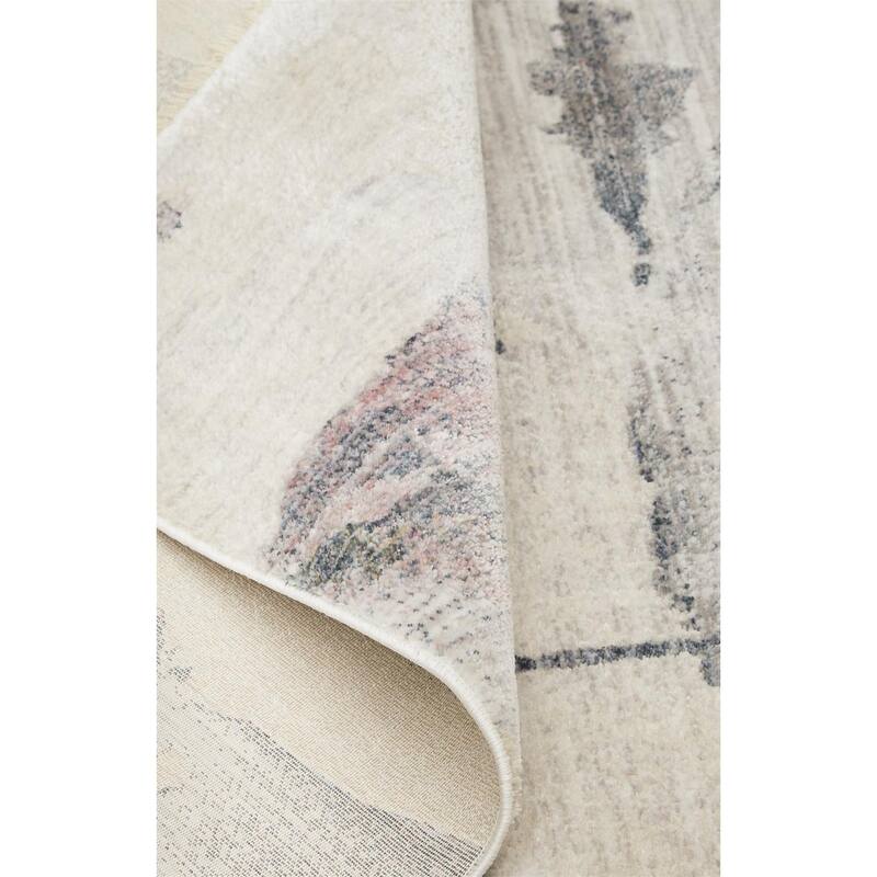 Abstract Watercolor Transitional Industrial Rug