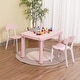 preview thumbnail 12 of 11, Domi 3-Piece Kids Table and Chair Set – Toddler Activity Furniture