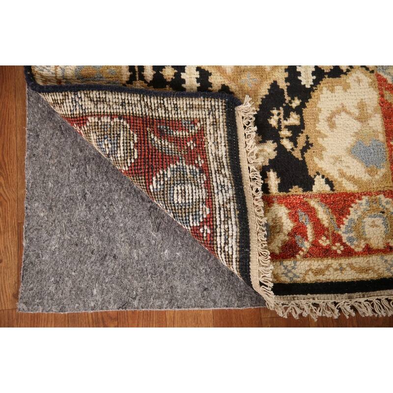 Black Oushak Accent Oriental Area Rug Hand-knotted Wool Carpet - 2'9"x 6'1"