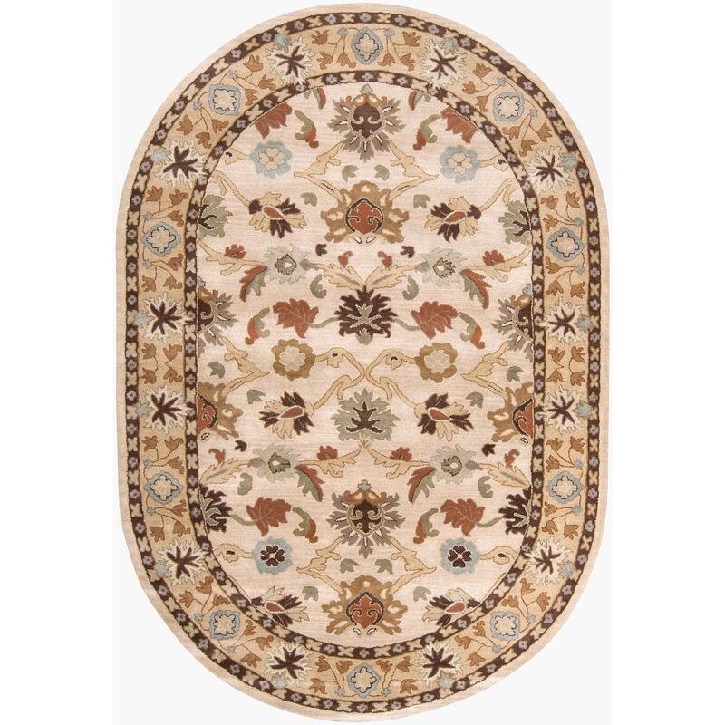 Livabliss Traditional Caesar Border Area Rug