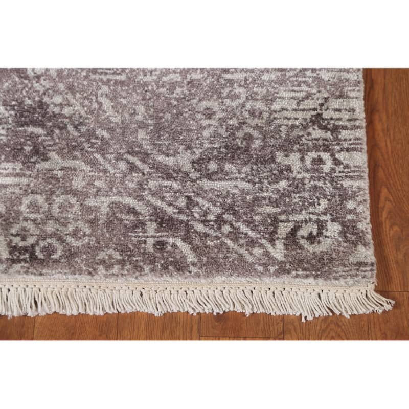 All-Over Abstract Oriental Runner Rug Handmade Wool Carpet - 2'9"x 7'8"