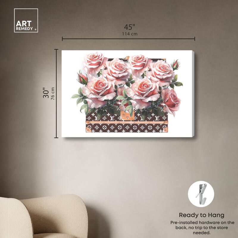 Doll Memories - Stylish Roses Canvas by Art Remedy, Gallery Wrapped